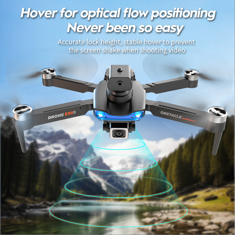 XKJ E99S 4K Dual Cameras RC Drone Brushless Obstacle-Avoidance Folding Aircraft, 2 Batteries XKJ E99S 4K Dual Cameras RC Drone Brushless Obstacle-Avoidance Folding Aircraft, 2 Batteries